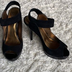 Black suede Pelle Moda high heels